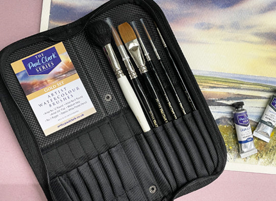 The Paul Clark Series, Artist Watercolour Brushes - Gold Set