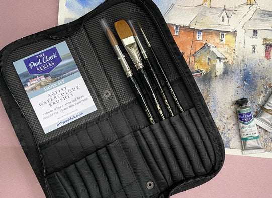 The Paul Clark Series, Artist Watercolour Brushes - Silver Set