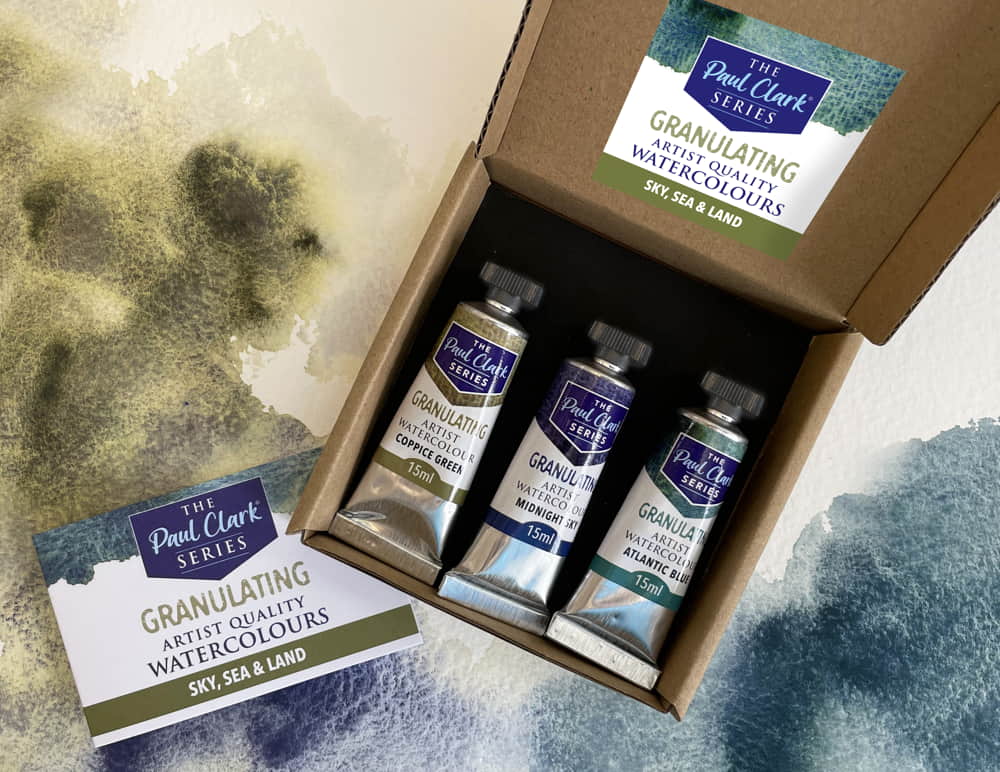 The Paul Clark Series, Granulating Paint Sets - Sky, Sea & Land Set
