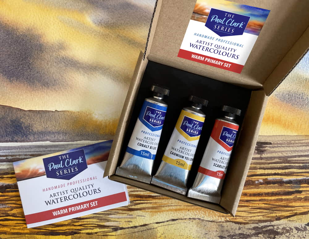 The Paul Clark Series, Artist Quality Watercolour Paints - Warm Primary Set